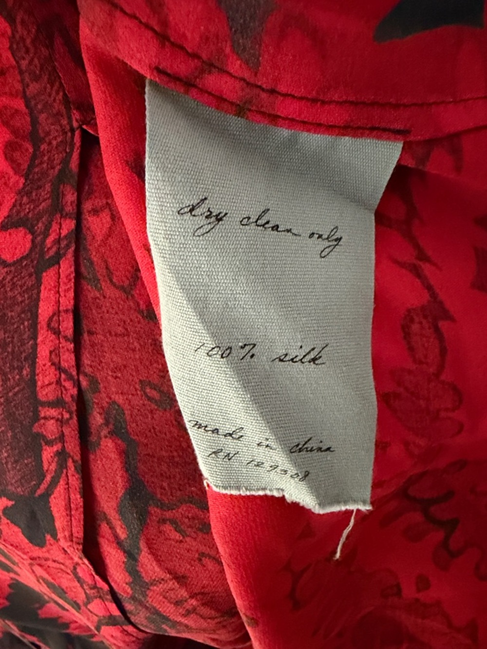 Raquel Allegra Red and Black Printed Midi Dress - Picture 8 of 8